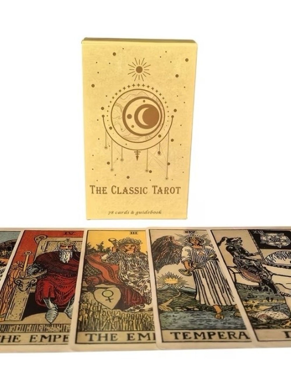 The Classic Tarot Deck - Gold Box with 78 Illustrated Cards